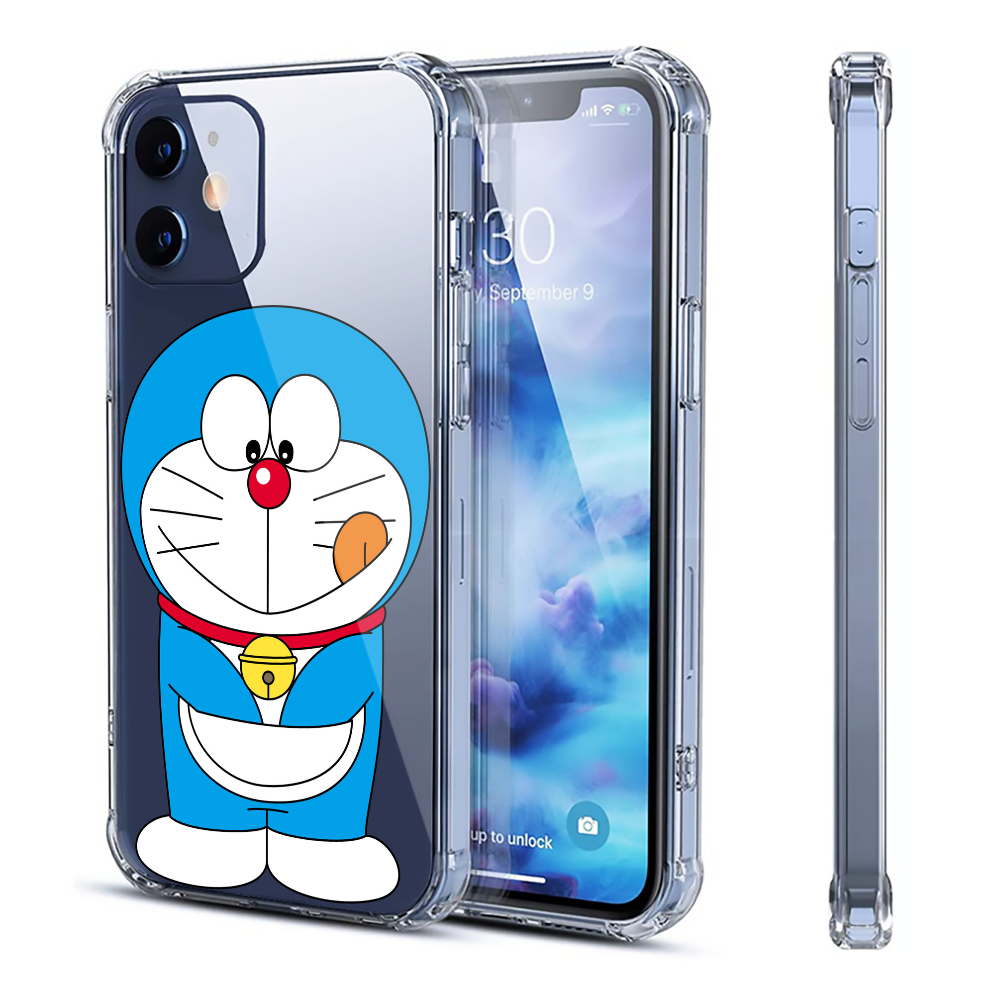 （画像用） ドラえもん Doraemon 【iPhone 12シリーズ対応】透明スマホケース（クリアソフトケース）